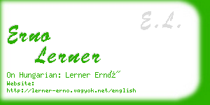 erno lerner business card